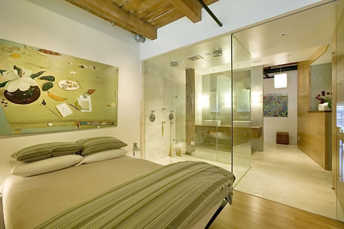 Bedroom in Modern San Francisco Loft Renovation